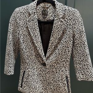 Armani Exchange Black and White Patterned Women's Blazer